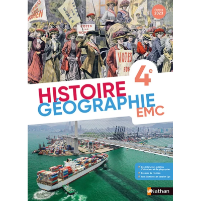 HISTOIRE GEOGRAPHIE EMC 4E - MANUEL - 2023