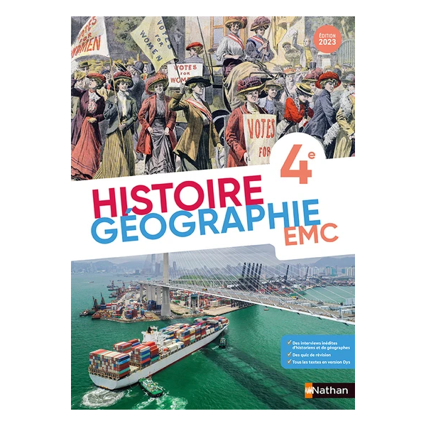 HISTOIRE GEOGRAPHIE EMC 4E - MANUEL - 2023