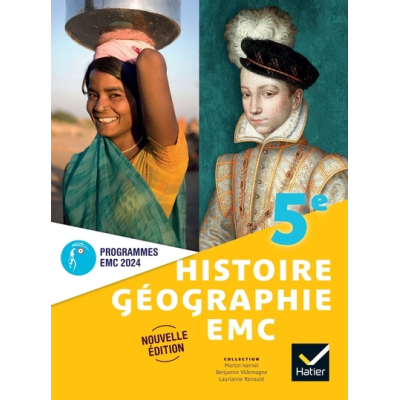 HISTOIRE-GEOGRAPHIE-EMC 5E - ED. 2024 - LIVRE ELEVE
