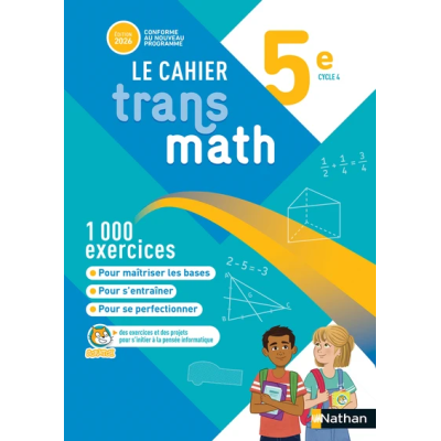 TRANSMATH MATHEMATIQUES 5E - CAHIER ELEVE - 2026